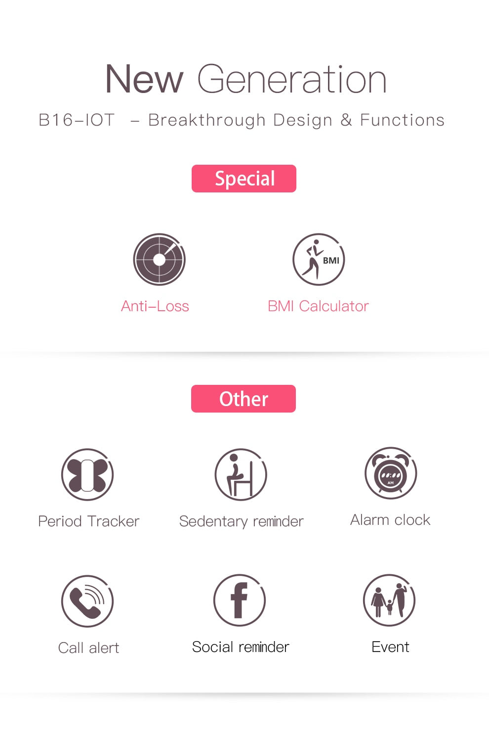 Black Technology Smart Bracelet B16